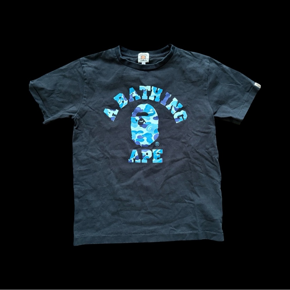 Bape Kids Black and Blue Short Sleeve Tee